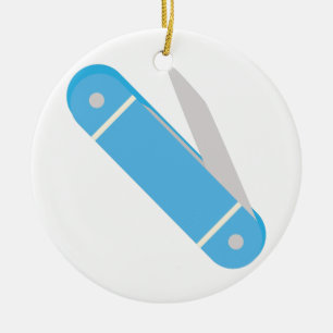 Pocket Knife Ceramic Tree Decoration