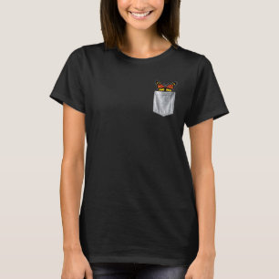 Pocket Monarch Butterfly Lover Cute Butterflies T-Shirt