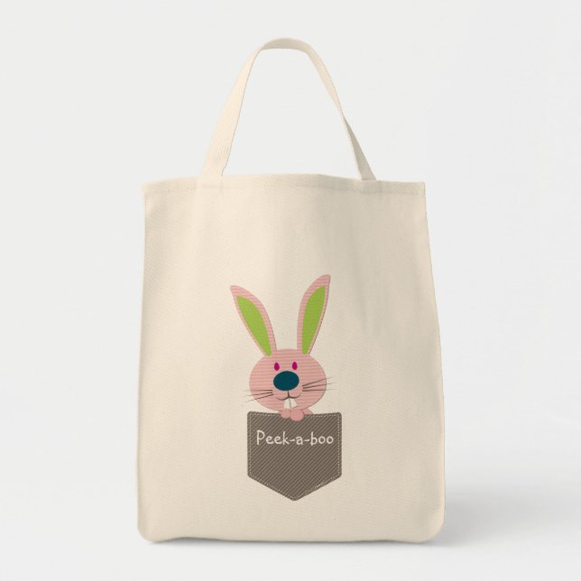 POCKET PALS :: Bunny Rabbit 1 Tote Bag (Front)