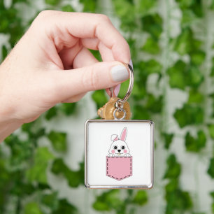 Pocket Pet Bunny Key Ring
