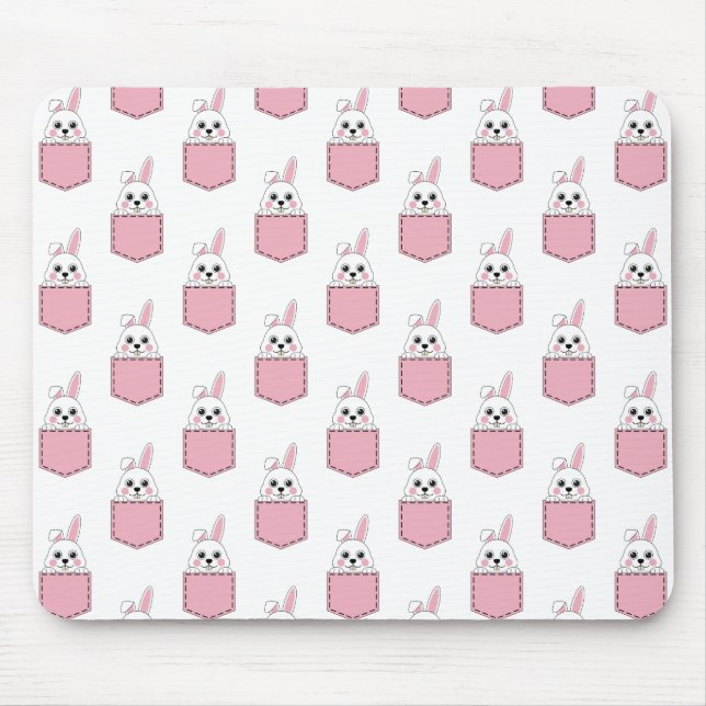 Pocket Pet Bunny Pattern Mouse Mat (Front)