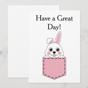 Pocket Pet Bunny Personalise Holiday Card