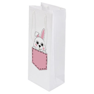 Pocket Pet Bunny Wine Gift Bag