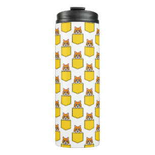 Pocket Pet Cat Pattern Thermal Tumbler