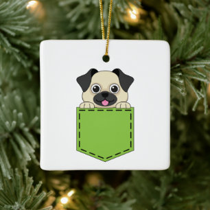 Pocket Pet Dog Ceramic Ornament