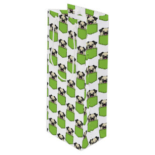 Pocket Pet Dog Pattern Wine Gift Bag
