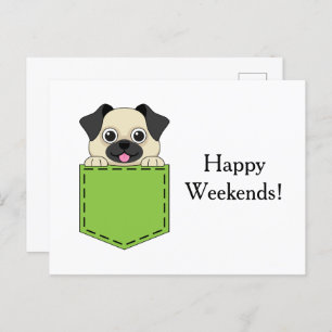Pocket Pet Dog Personalise Holiday Postcard