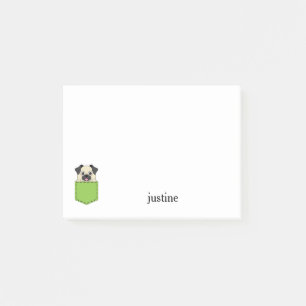 Pocket Pet Dog Personalise Post-it Notes