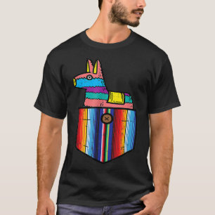 Pocket Pinata Serape Cinco De Mayo Meican Fiesta P T-Shirt