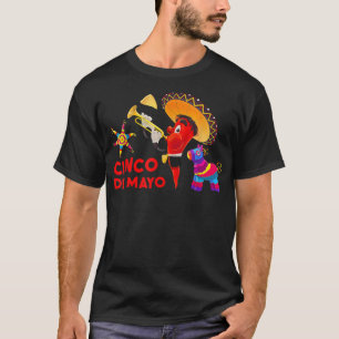 Pocket Pinata Serape Cinco De Mayo Meican Guitar P T-Shirt