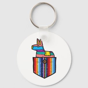 Pocket Pinata Serape Cinco De Mayo Mexican Fiesta Key Ring