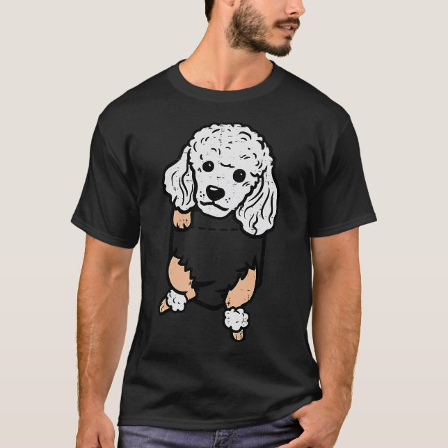 Pocket Poodle Feet Cute Mini Toy Pet Dog Lover Own T-Shirt (Front)