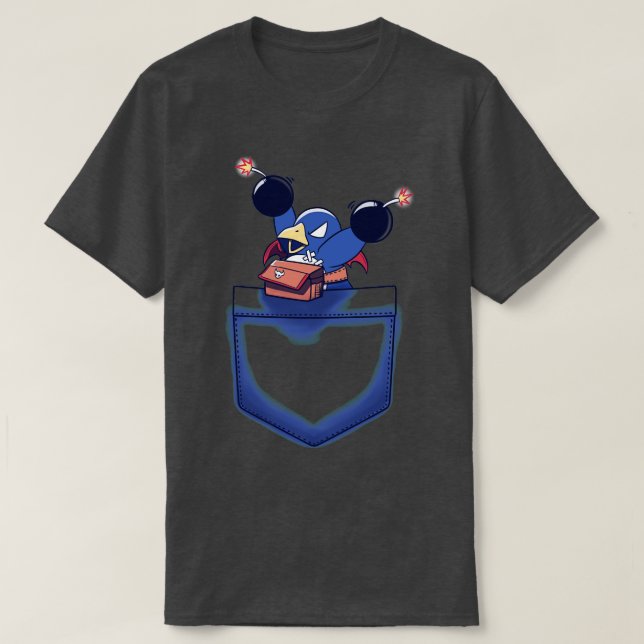 Pocket Prinny  T-Shirt (Design Front)