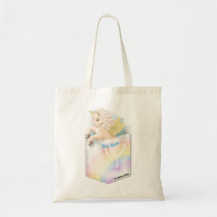 Pocket Rainbow Unicorn Tote Bag