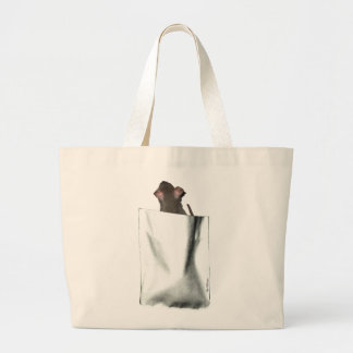 Pocket Rat (face) Large Tote Bag