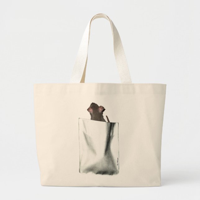 Pocket Rat (face) Large Tote Bag (Front)