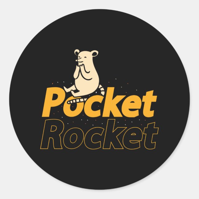 Pocket Rocket - Mouse Design Classic Round Sticker (Front)
