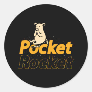 Pocket Rocket - Mouse Design Classic Round Sticker