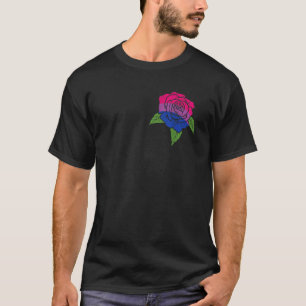 Pocket Rose Flower Lgbtq Bisexual Gay Pride Bi Men T-Shirt