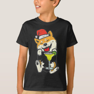 Pocket Santa Shi Inu Cute Christmas In July Japane T-Shirt