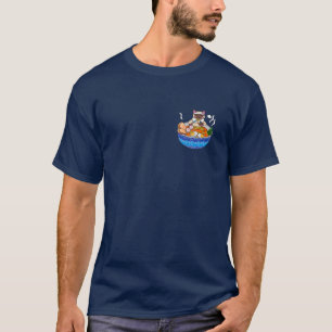 Pocket Siamese Cat Chillin Ramen Kawaii Japanese F T-Shirt