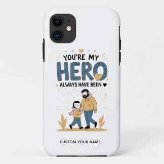 Pocket-Sized Love – You’re My Hero” DAD iPhone 11 Case