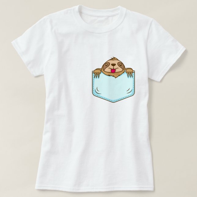 Pocket Sloth T-Shirt (Design Front)
