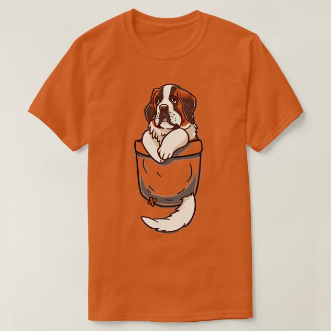 Pocket St Bernard Puppy  T-Shirt (Design Front)