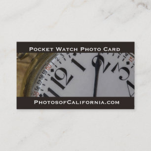Pocket Watch Photo Business Card