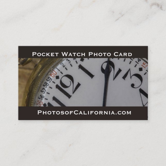 Pocket Watch Photo Business Card (Front)