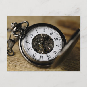 Pocket Watch Time Movement Postcard