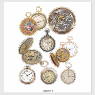 Pocket Watches Time Steampunk Objects Collage