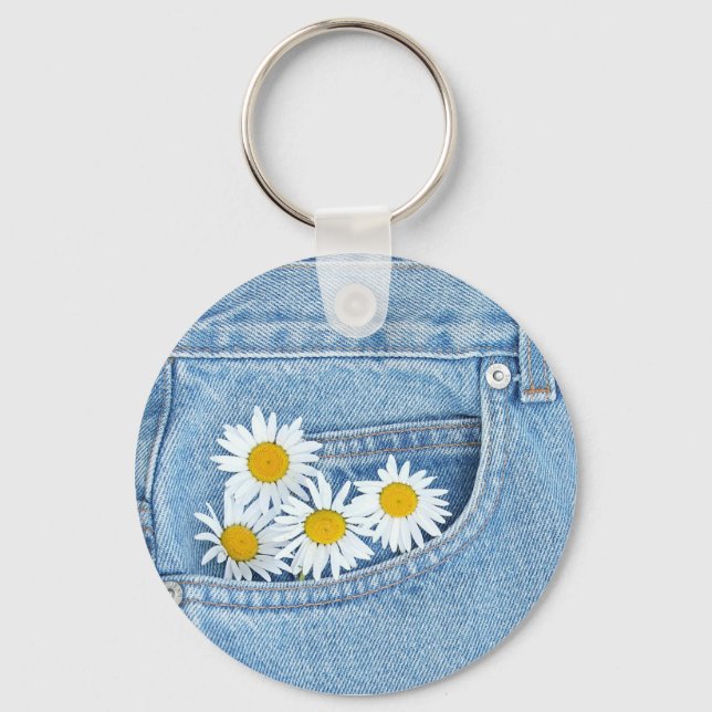 Pocketful of daisies key ring (Front)