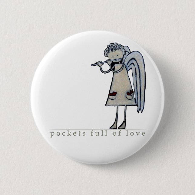 Pockets full of LoveButton (BU01) 6 Cm Round Badge (Front)