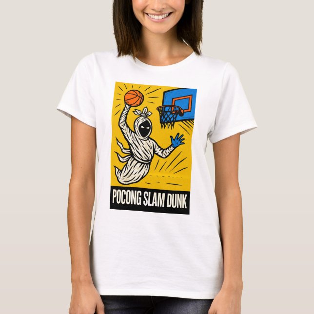 Pocong Slam Dunk - Classic Pop Art T-Shirt (Front)
