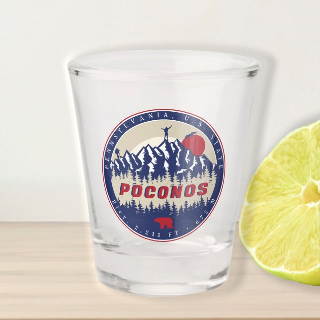 Pocono Mountains Pennsylvania Climbing Vintage 80s Shot Glass (Creator Uploaded)