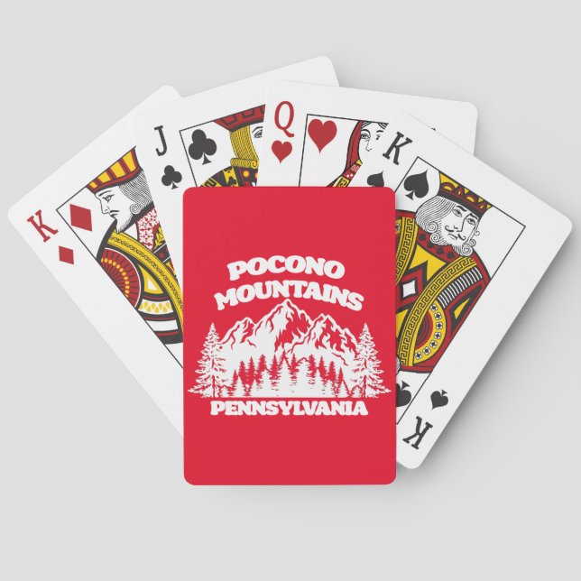 Pocono Mountains Pennsylvania Playing Cards (Back)
