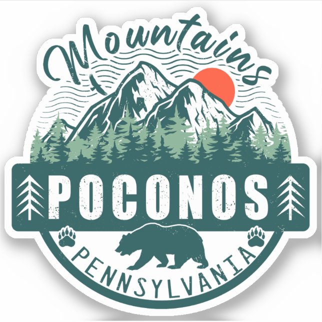 Pocono Mountains Pennsylvania - Retro Souvenirs (Front)