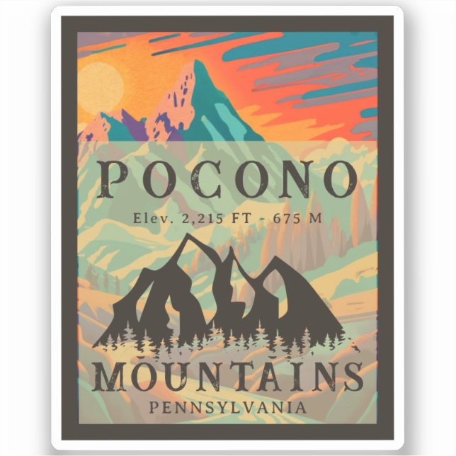 Pocono Mountains Pennsylvania - Retro Souvenirs (Front)
