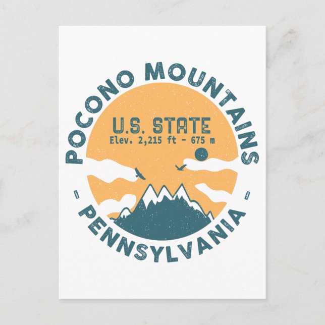 Pocono Mountains Pennsylvania - Retro Souvenirs Postcard (Front)