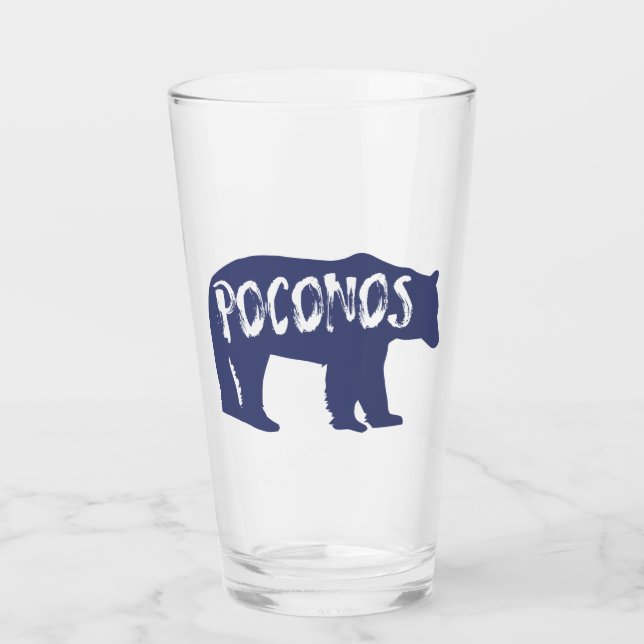 Poconos Bear Glass (Front)