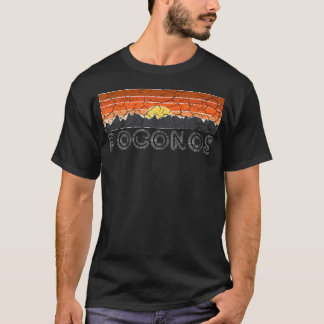 Poconos Pa Retro Distressed Mountain T-Shirt