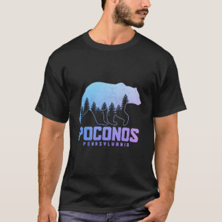 Poconos Pennsylvania Bear Hiking Vintage Pocono Mo T-Shirt