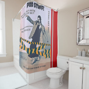 POD THINGS SHOWER CURTAIN