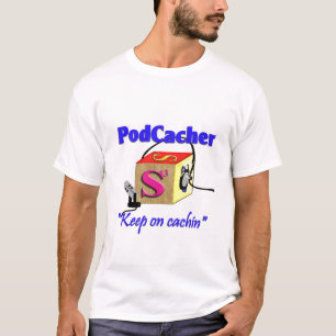 PodCacher with URL on back T-Shirt