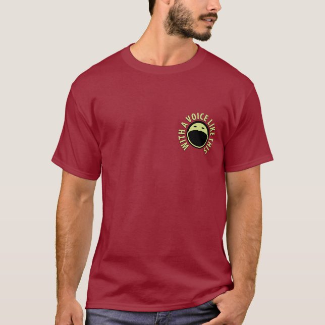 Podcast Gallery T-shirt (Maroon) (Front)
