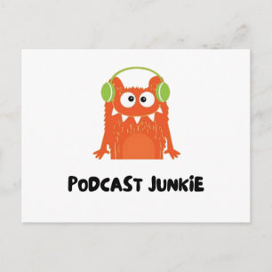 Podcast junkie postcard