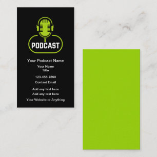 Podcast Marketing Promotional Business Cards 