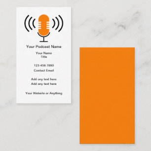 Podcast Marketing Promotional Business Cards 