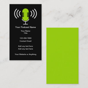 Podcast Marketing Promotional Business Cards 